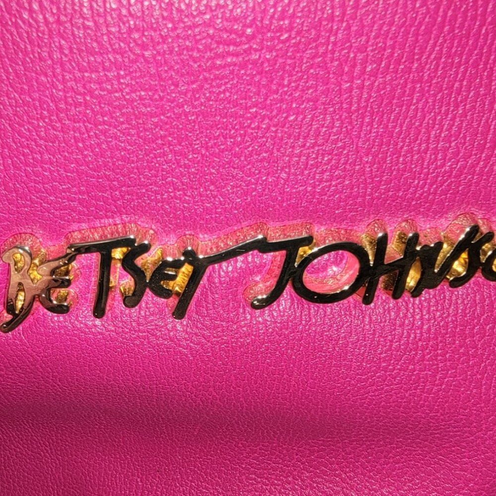 Betsy Johnson Petal to the Metal Convertible Crossbody Bag in Fushia - Picture 2 of 5